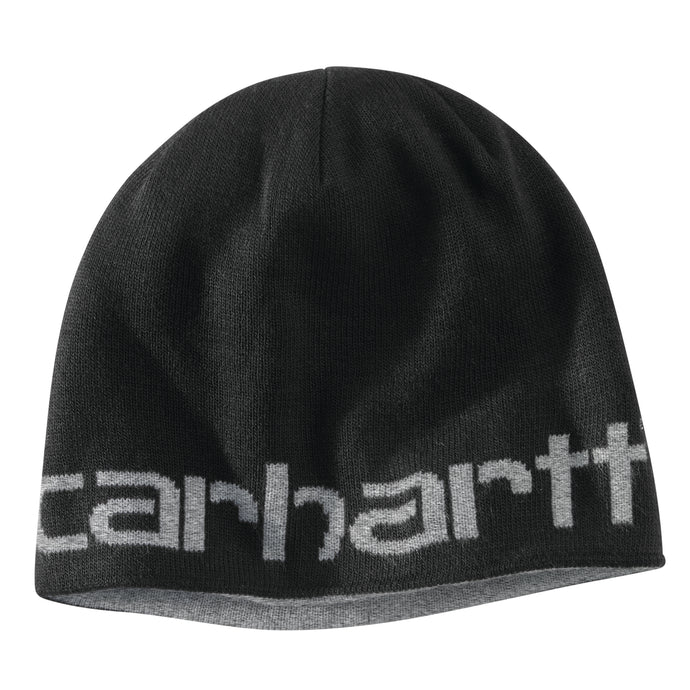 Carhartt C Reversible Beanie - Black / Heather Gray