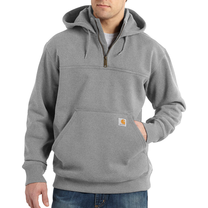 Load image into Gallery viewer, Carhartt Rain Defender® Loose Fit Heavyweight Quarter Zip Hoodie Heather Gray
