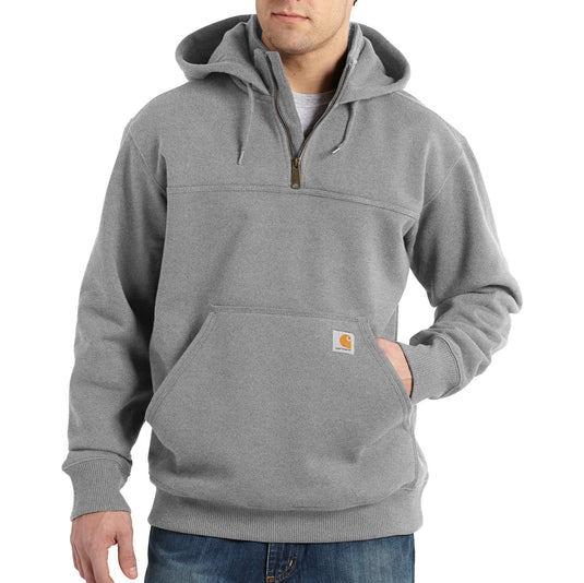 Carhartt Rain Defender® Loose Fit Heavyweight Quarter Zip Hoodie Heather Gray