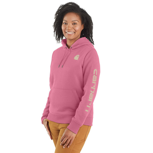 Women's Carhartt Relaxed Fit Midweight Logo Sleeve Sweatshirt - Woodrose