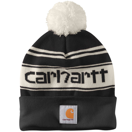 Carhartt Pom Cuffed Beanie - Black