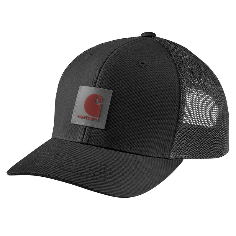 Load image into Gallery viewer, Carhartt Rugged Flex® Twill Mesh Back AH5216 Logo Patch Cap Black
