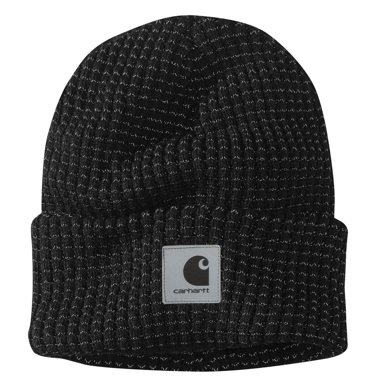 Load image into Gallery viewer, Carhartt Reflective Patch Beanie - Black
