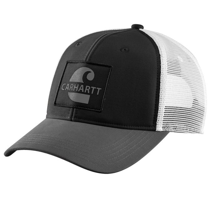 Carhartt Logo Mesh Cap - Black - Front