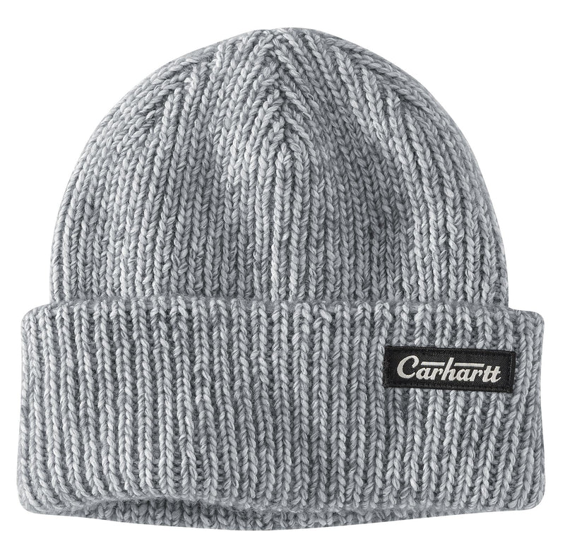 Load image into Gallery viewer, Carhartt Patch Rib Knit Beanie - Anchor Gray
