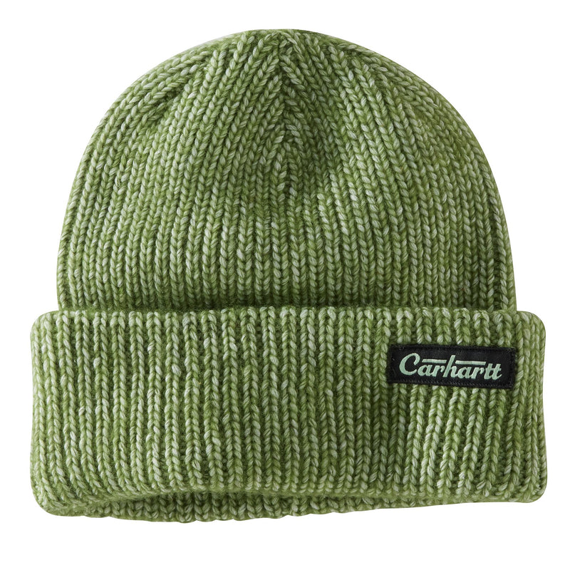 Load image into Gallery viewer, Carhartt Patch Rib Knit Beanie - Chive
