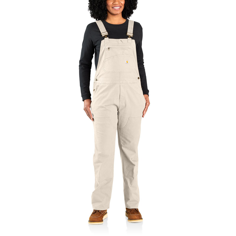 Load image into Gallery viewer, Women&#39;s Carhartt Rugged Flex® Loose Fit Canvas Bib Overall - Natural
