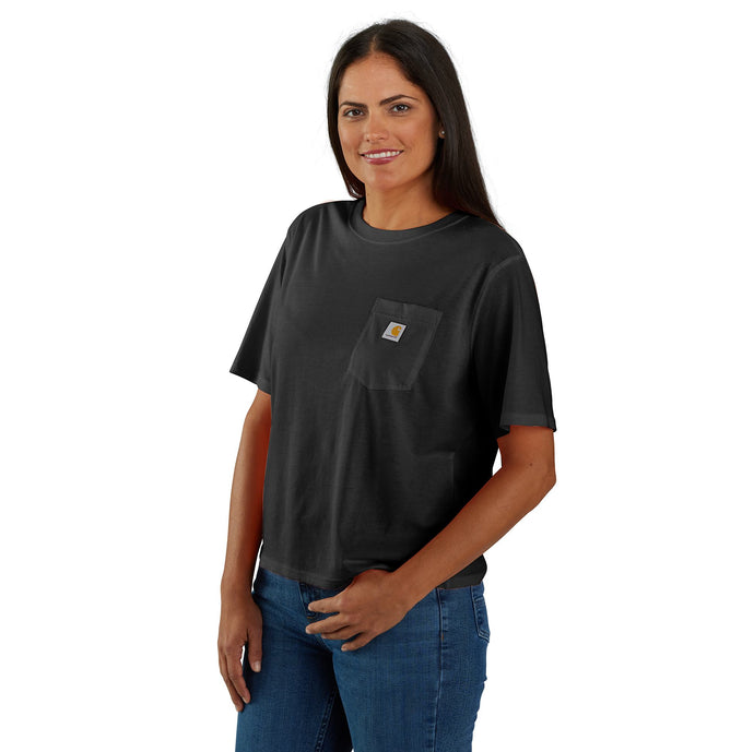 Women's Carhartt Tencel™ Fiber Loose Fit Short Sleeve Work Shirt - Black