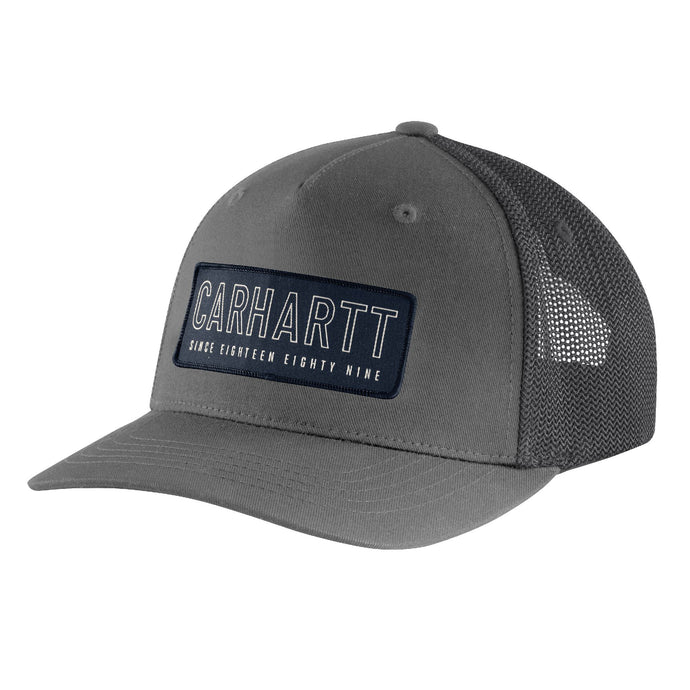 Carhartt 1889 Patch Mesh-Back Hat - Gravel/Navy - Front