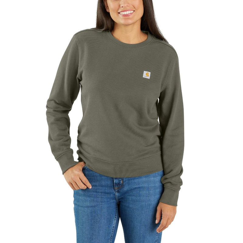 Load image into Gallery viewer, Women&#39;s Carhartt Tencel™ Relaxed Fit French Terry Sweatshirt - Dusty Olive
