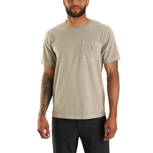 Carhartt Relaxed Fit Garment Dyed Pocket T-Shirt - Greige