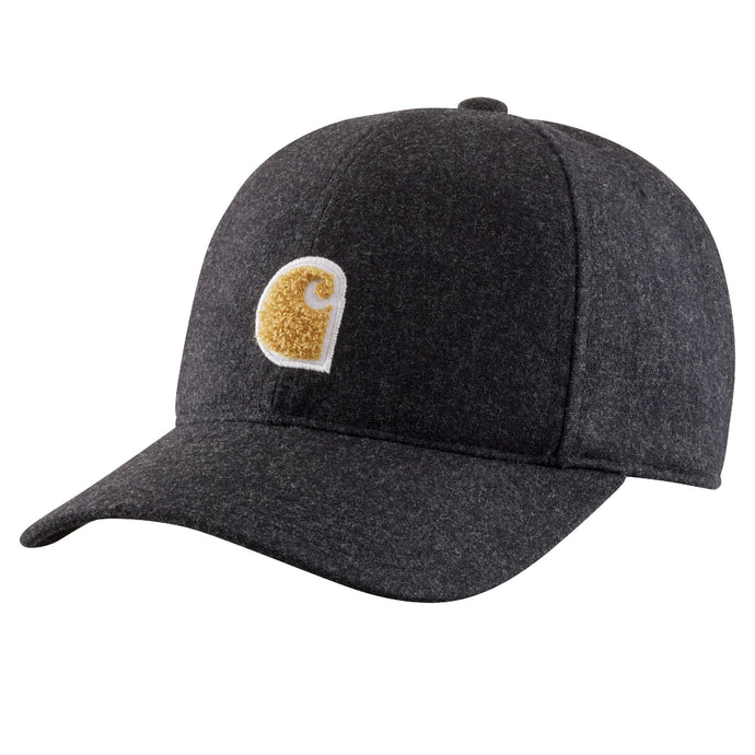 Carhartt Wool Blend C Patch Hat - Black - Front