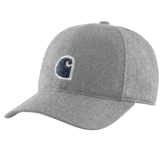 Carhartt Wool Blend C Patch Hat - Heather Grey - Front