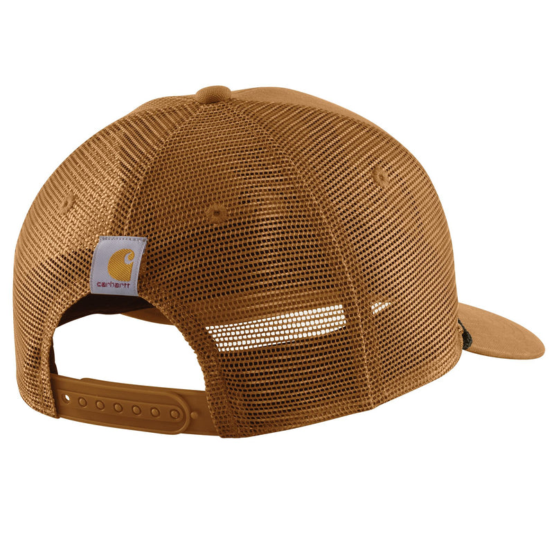 Load image into Gallery viewer, Carhartt AH6344 Script Mesh Cap - Carhartt Brown - Back
