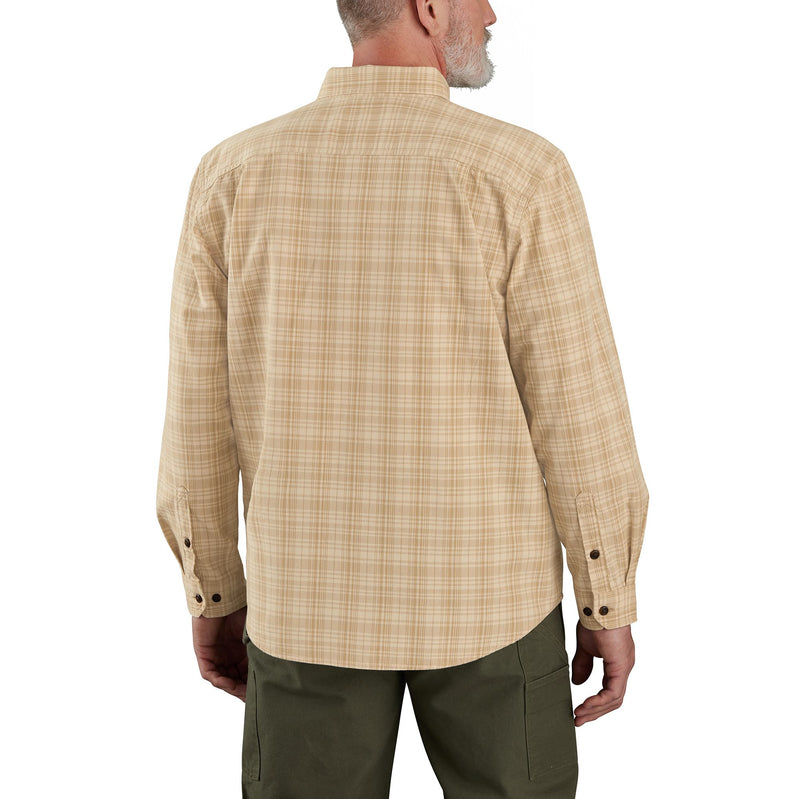 Load image into Gallery viewer, Carhartt TW4447 Long Sleeve Chambray Shirt - Oat Milk - Back
