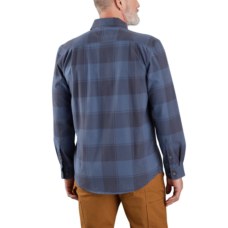 Load image into Gallery viewer, Carhartt TW4451 Heavyweight Flannel - Navy - Back
