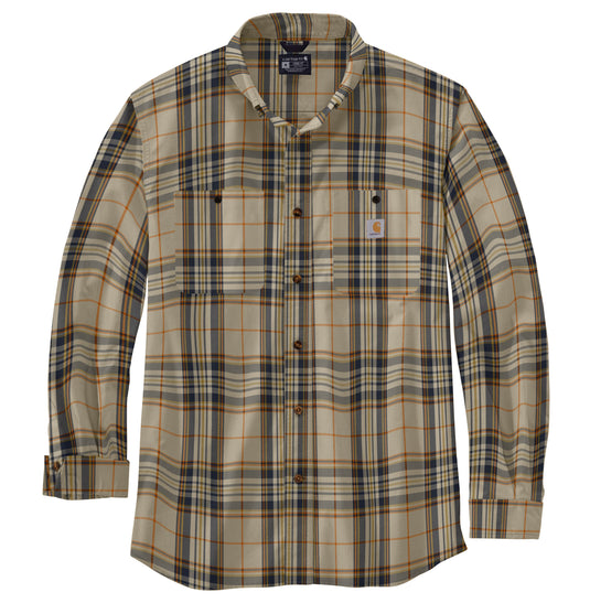 Carhartt TW5949 Long Sleeve Plaid Shirt - Oat Milk