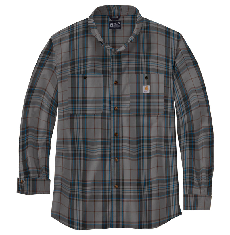 Load image into Gallery viewer, Carhartt TW5949 Long Sleeve Plaid Shirt - Asphalt
