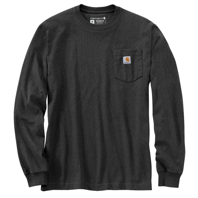 Load image into Gallery viewer, Carhartt TK6363 Long Sleeve Graphic Pocket Shirt - Carbon Heather - Front
