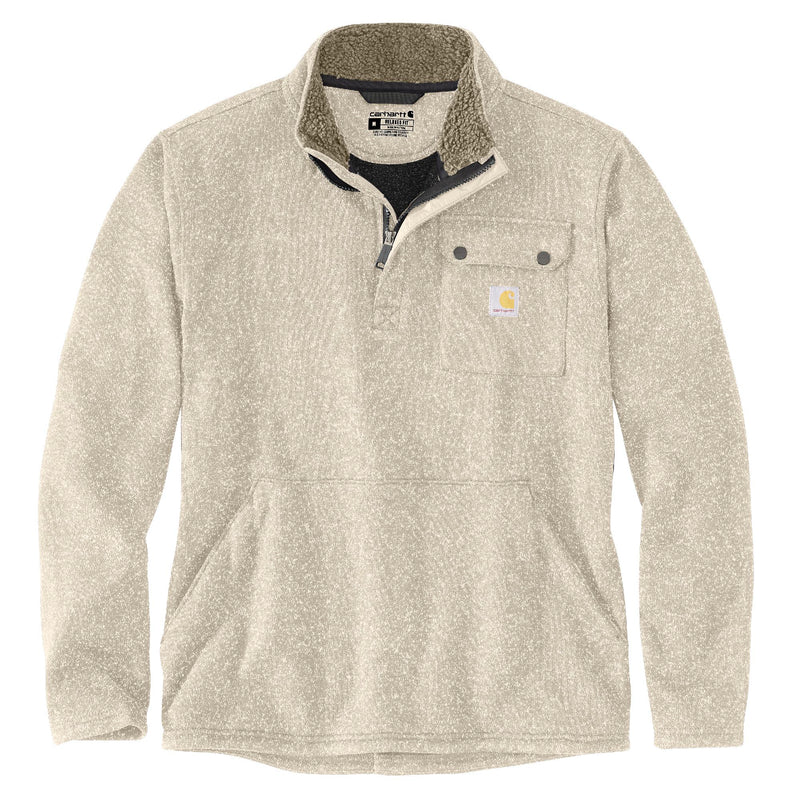 Load image into Gallery viewer, Carhartt TS6378 Fleece Qtr. Zip Pocket Sweatshirt - Oat Milk
