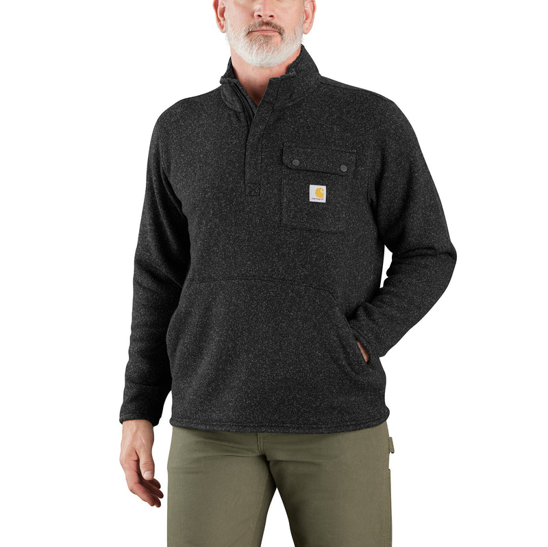 Load image into Gallery viewer, Carhartt TS6378 Fleece Qtr. Zip Pocket Sweatshirt - Black
