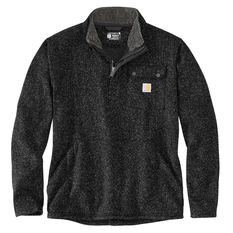 Load image into Gallery viewer, Carhartt TS6378 Fleece Qtr. Zip Pocket Sweatshirt - Black
