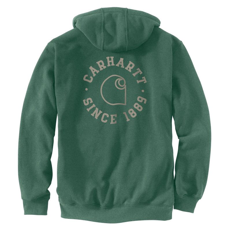 Load image into Gallery viewer, Carhartt TS6388 1889 Hoodie - Frosted Balsam Heather - Back
