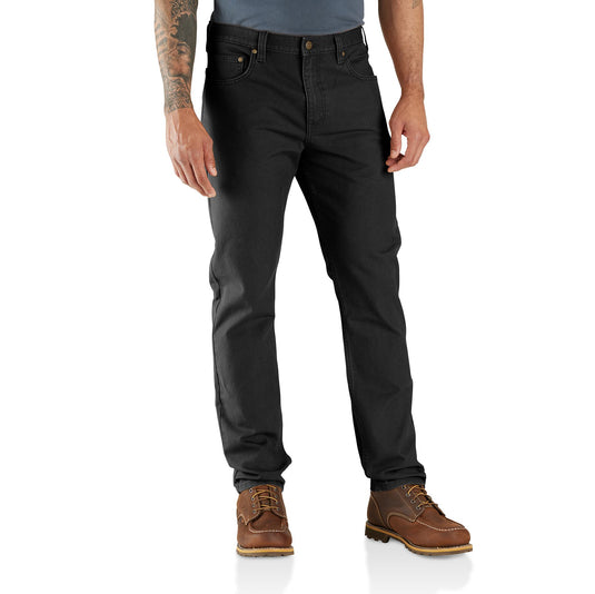 Carhartt Rugged Flex® Slim Fit Duck Tapered 5-Pocket Pant Black