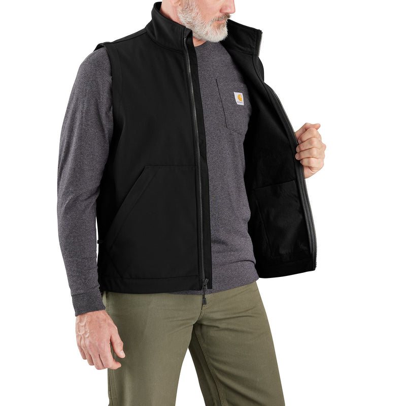 Load image into Gallery viewer, Carhartt Rain Defender® Relaxed Fit Softshell Vest - Black - Inside
