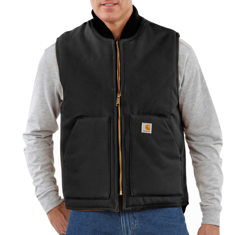 Load image into Gallery viewer, Carhartt V01 Relaxed Fit Firm Duck Insulated Rib Collar Vest - Black
