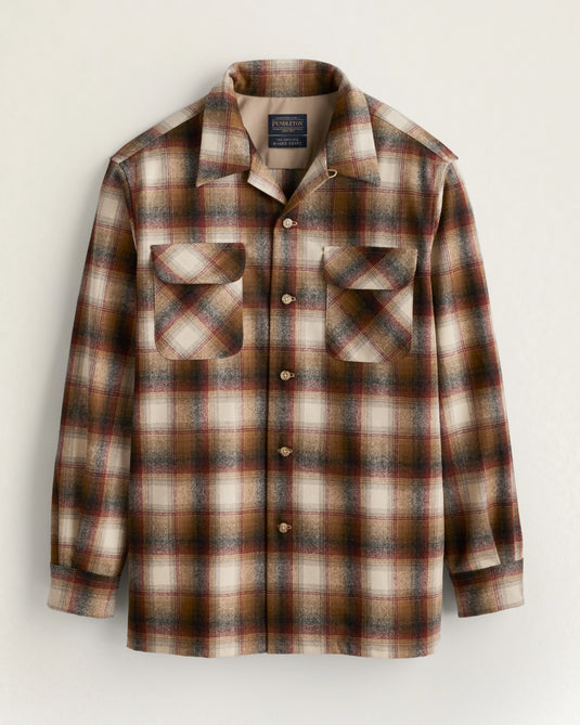 Pendelton LS Board Shirt - Copper/Brown Ombre