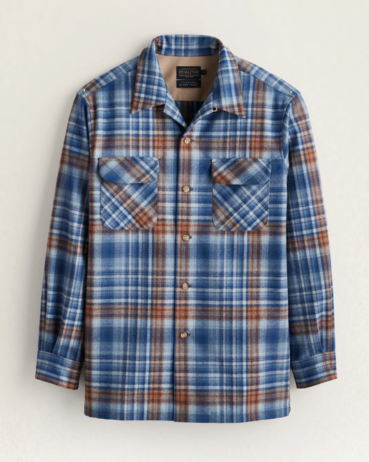 Pendelton LS Board Shirt - Blue/Tan Ombre