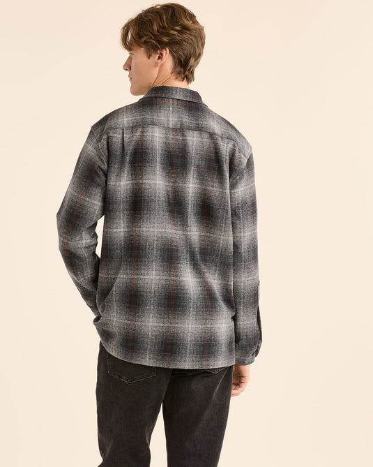 Pendelton LS Board Shirt - Grey Mix Multi Plaid - Back