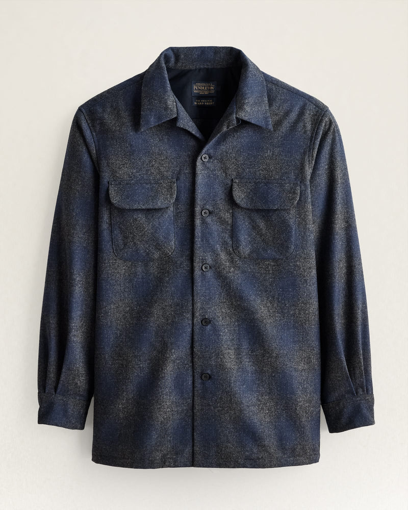 Load image into Gallery viewer, Pendelton LS Board Shirt - Navy/Oxford Mix Ombre
