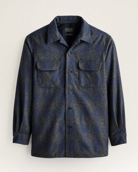 Pendelton LS Board Shirt - Navy/Oxford Mix Ombre