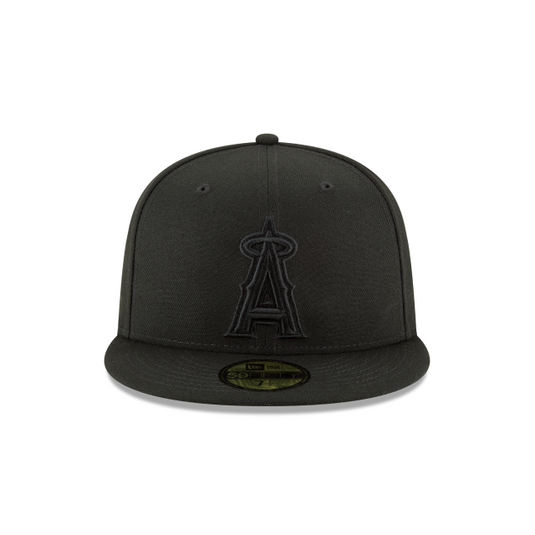 New Era LA Angels 59Fifty Fitted - Black on Black - Front