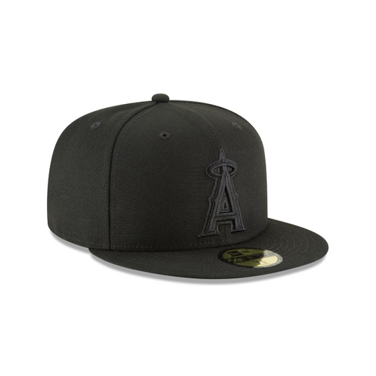 New Era LA Angels 59Fifty Fitted - Black on Black - Right