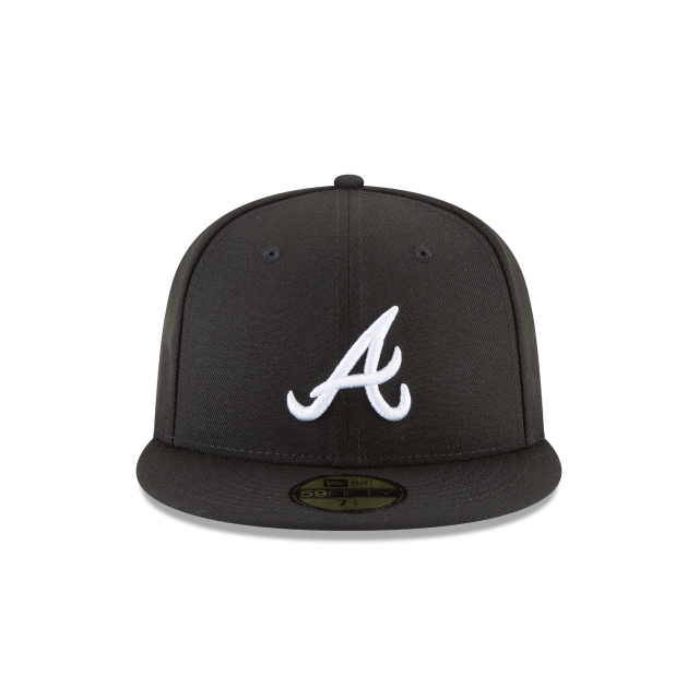 Load image into Gallery viewer, New Era Atlanta Braves 59Fifty Fitted - Black - Front
