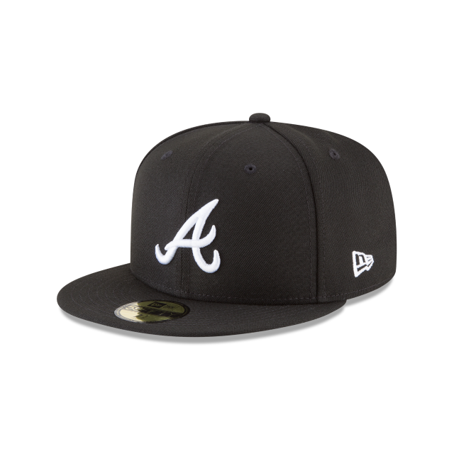 Load image into Gallery viewer, New Era Atlanta Braves 59Fifty Fitted - Black - Left
