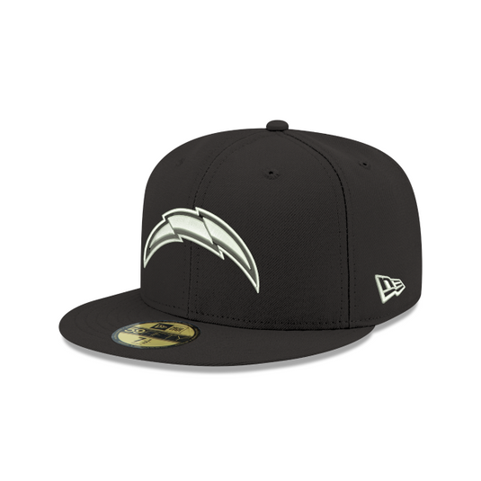 New Era LA Chargers 59Fifty Fitted - Black - Left