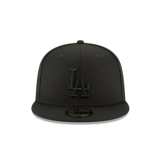 Load image into Gallery viewer, New Era LA Dodgers 59Fifty Fitted - Black on Black - New Era LA Dodgers 59Fifty Fitted - Black on Black - Front
