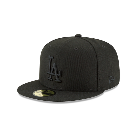 New Era LA Dodgers 59Fifty Fitted - Black on Black - Left