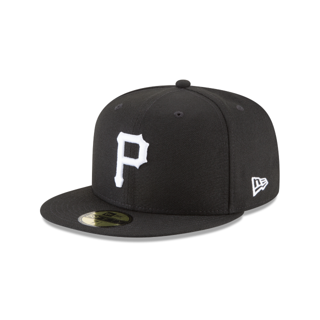 Load image into Gallery viewer, New Era Pittsburgh Pirates 59Fifty Fitted - Black &amp; White - Left
