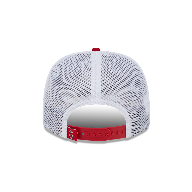 Load image into Gallery viewer, New Era LA Angels 9Seventy Stretch Snapback Trucker - 2Tone Red &amp; White - Back
