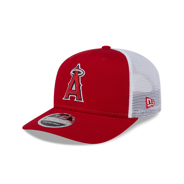 Load image into Gallery viewer, New Era LA Angels 9Seventy Stretch Snapback Trucker - 2Tone Red &amp; White - Left
