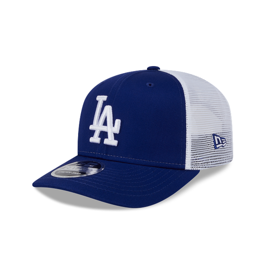 New Era LA Dodgers 9Seventy Stretch Snapback Trucker - 2Tone Blue & White - Left