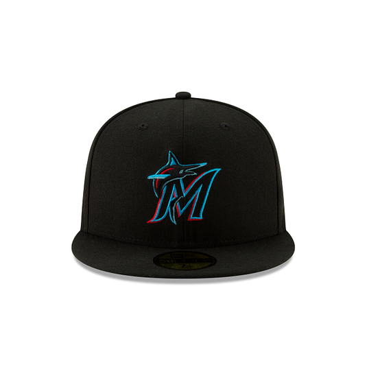 New Era Miami Marlins 59Fifty Fitted - Black - Front