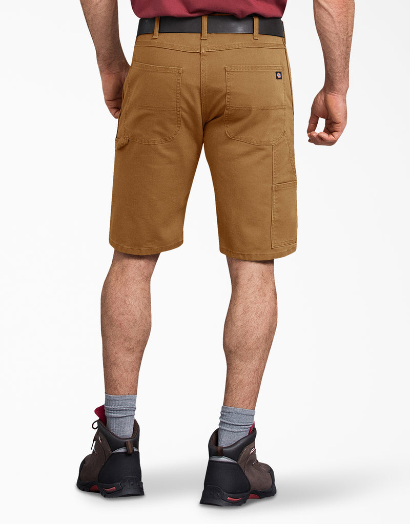 Load image into Gallery viewer, Dickies 11inch Tough Max Duck Utility Short Stonewashed Brown Duck - Back
