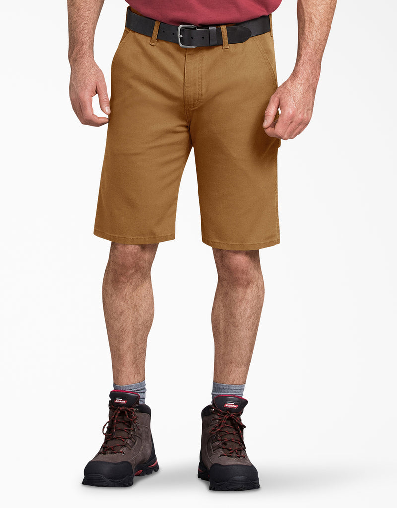 Load image into Gallery viewer, Dickies 11inch Tough Max Duck Utility Short Stonewashed Brown Duck - Front
