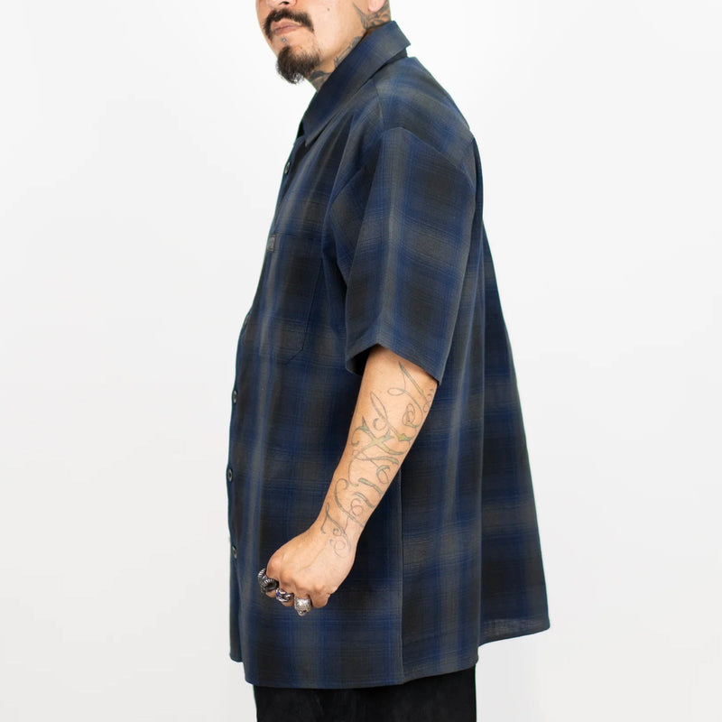 Load image into Gallery viewer, FB County Short Sleeve Checker Flannel Button Up Shirt
